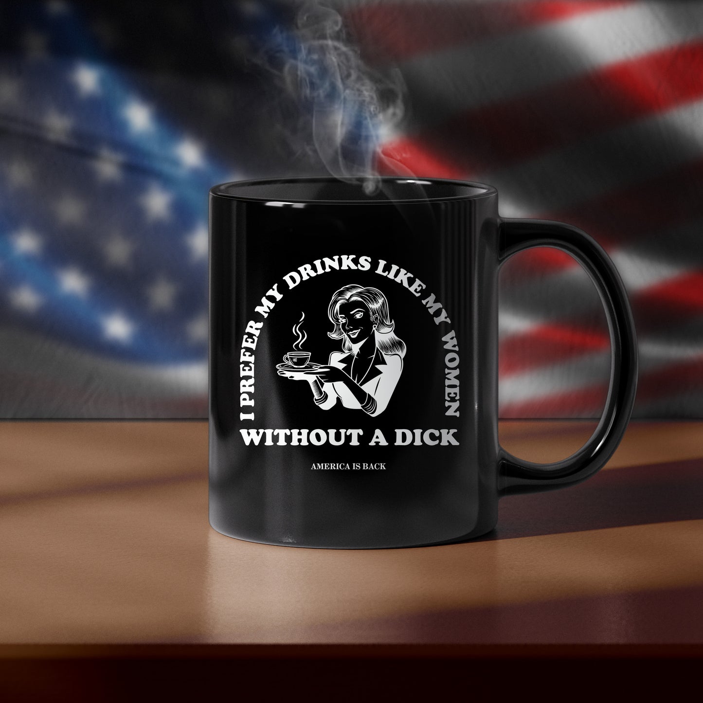 I prefer my drink like my women mug black/white 11oz